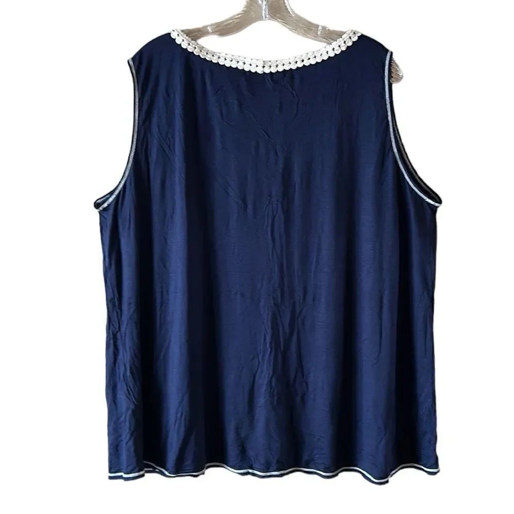 NEW Max Studio Navy Blue Tank Top - Picture 5 of 5